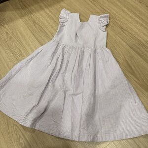Adorable Kids Striped Dress in Gray